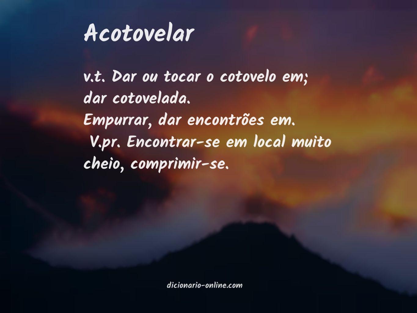 Significado de acotovelar