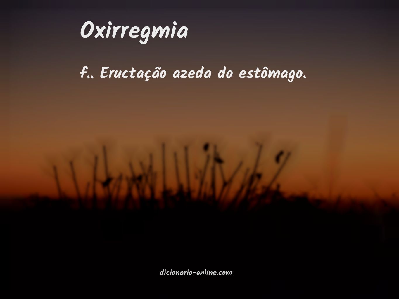 Significado de oxirregmia