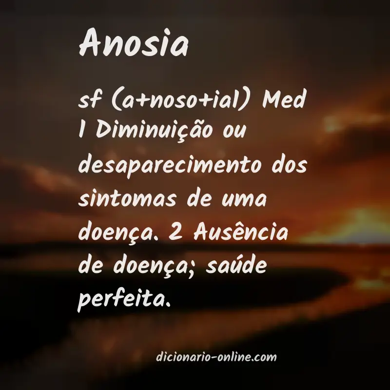 Significado de anosia