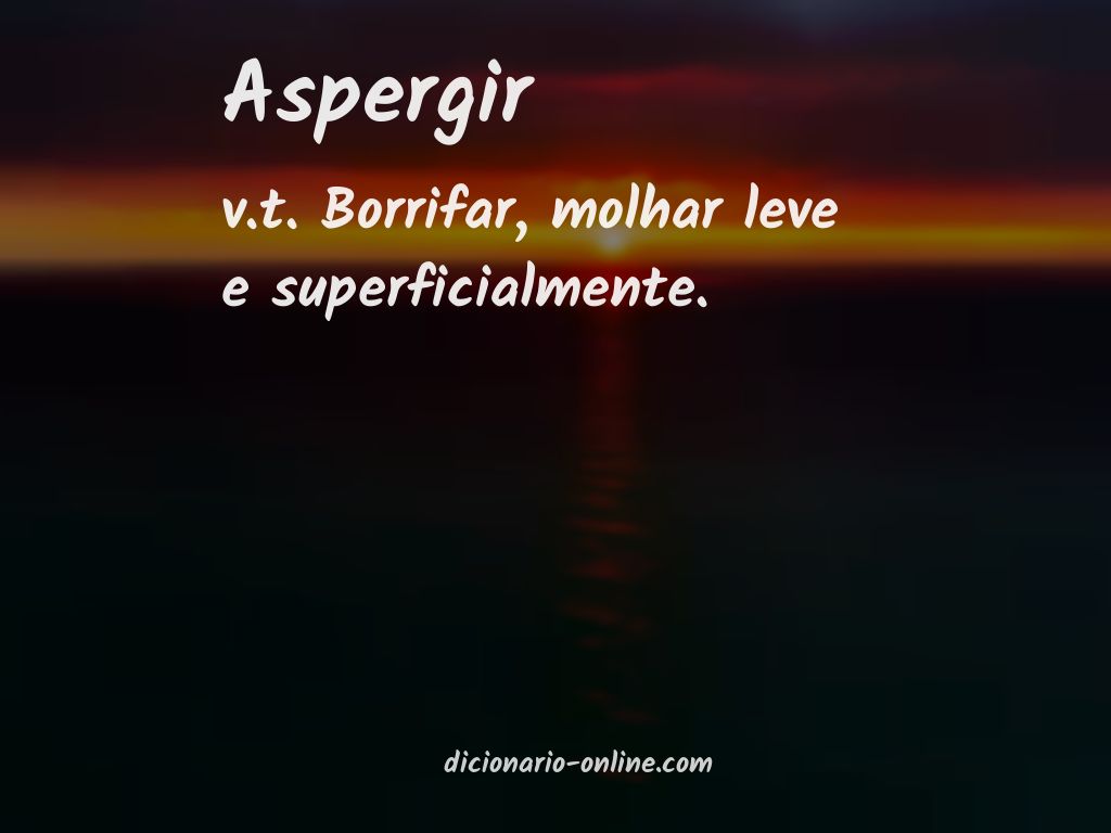 Significado de aspergir