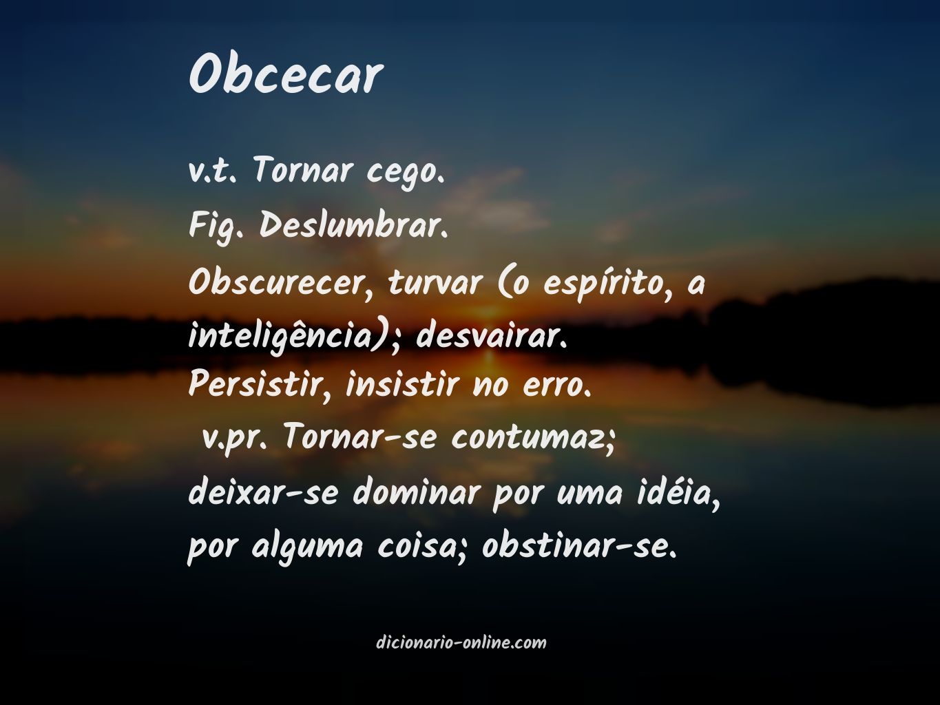 Significado de obcecar