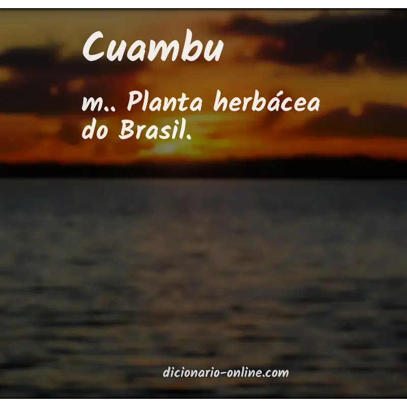 Significado de cuambu