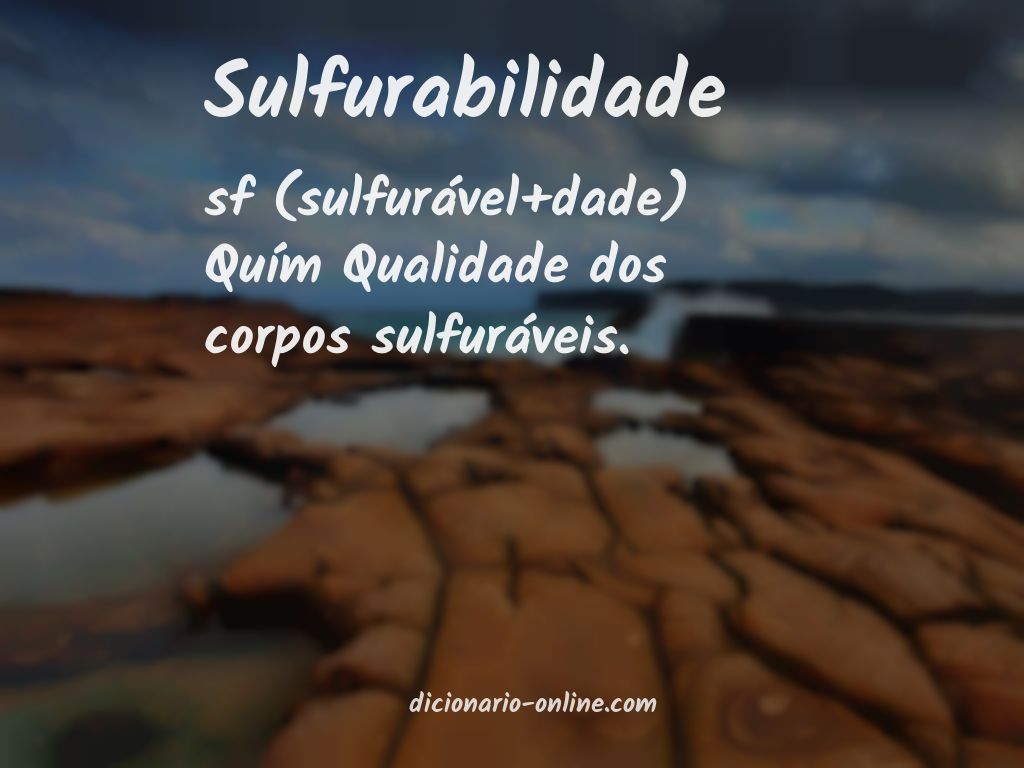 Significado de sulfurabilidade