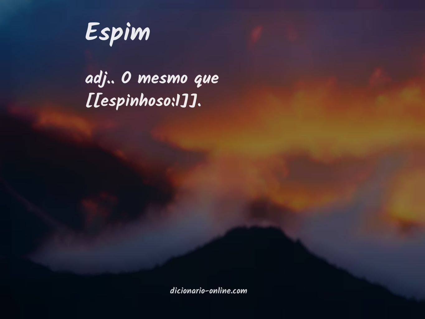 Significado de espim