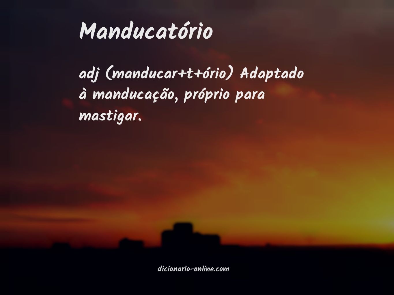 Significado de manducatório