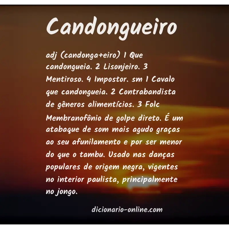 Significado de candongueiro