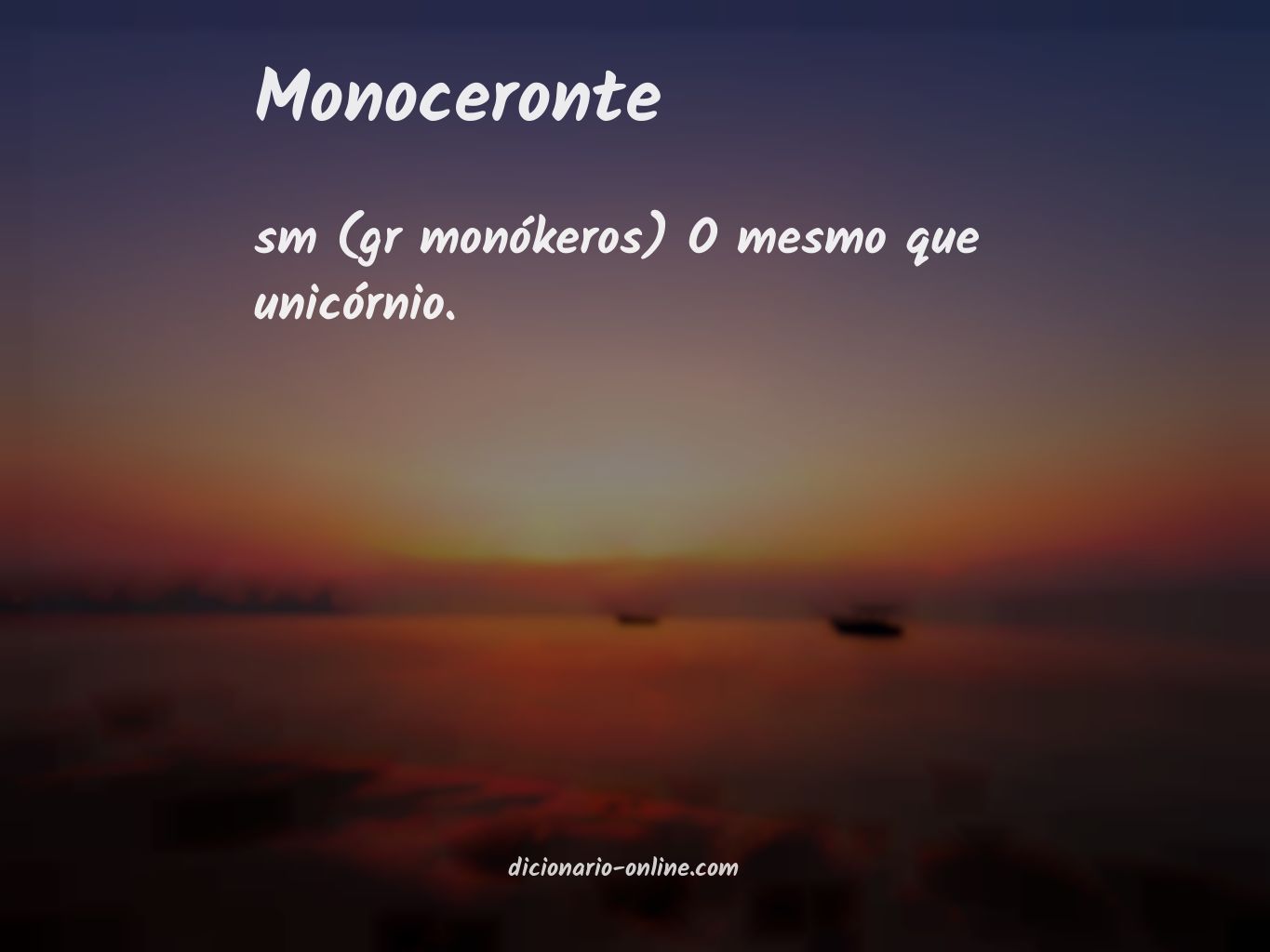 Significado de monoceronte