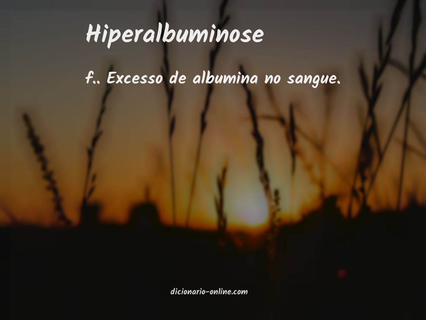 Significado de hiperalbuminose