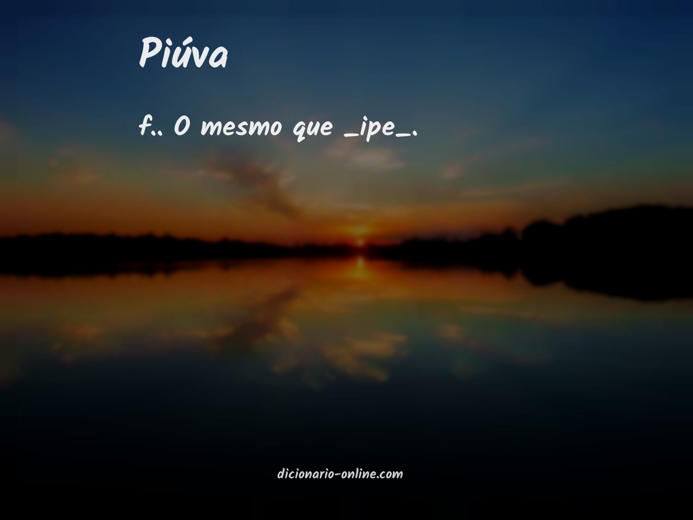 Significado de piúva