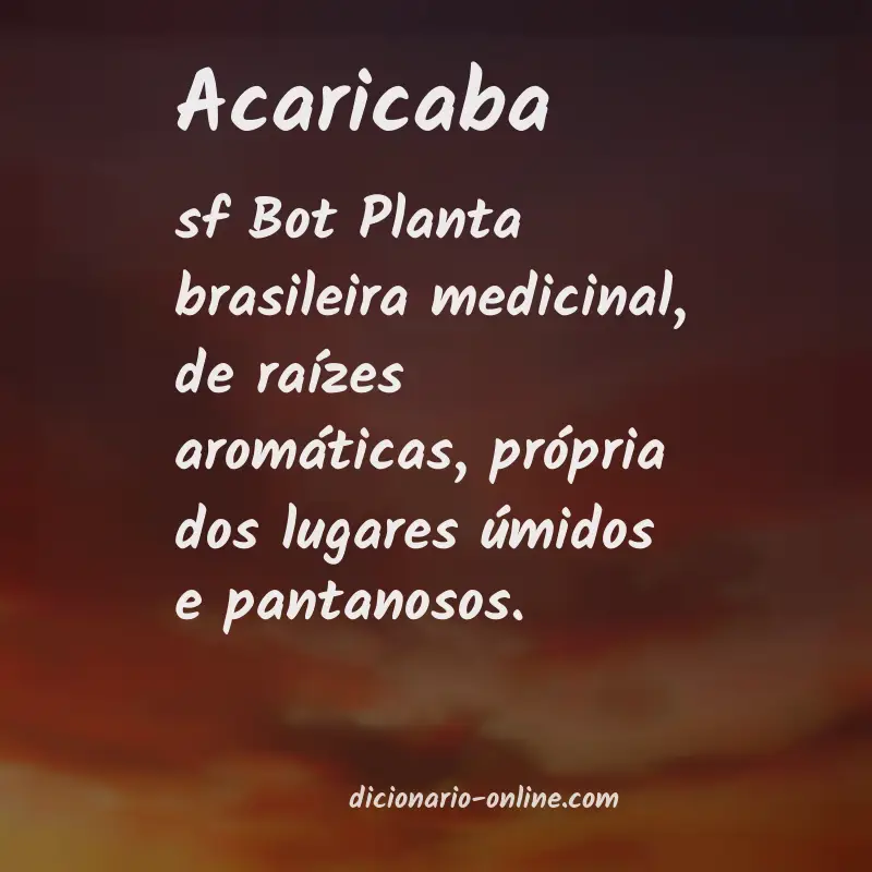 Significado de acaricaba