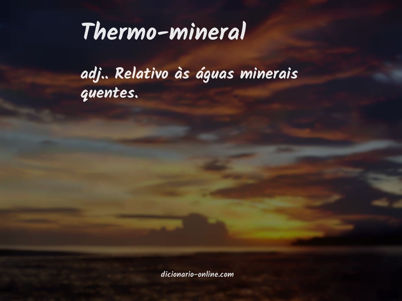 Significado de thermo-mineral