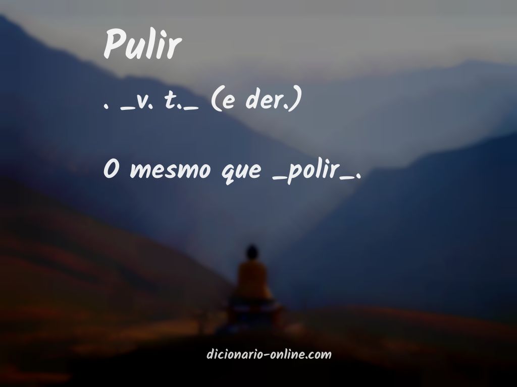 Significado de pulir