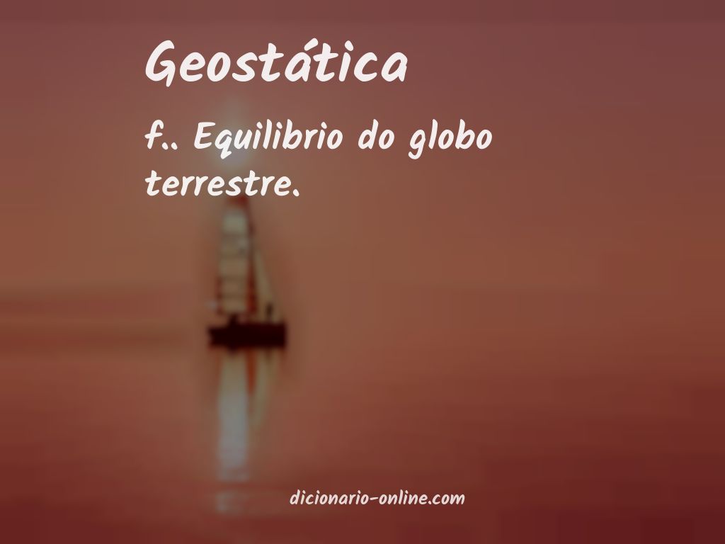 Significado de geostática