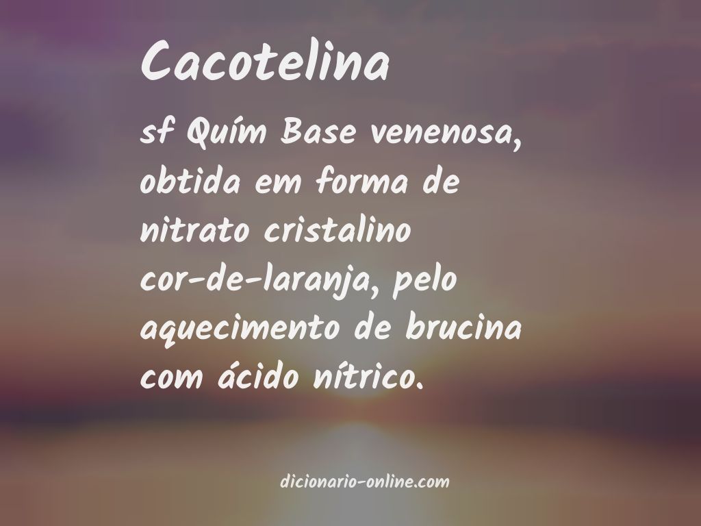 Significado de cacotelina