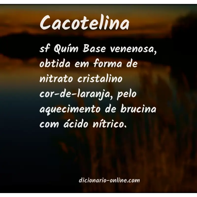 Significado de cacotelina
