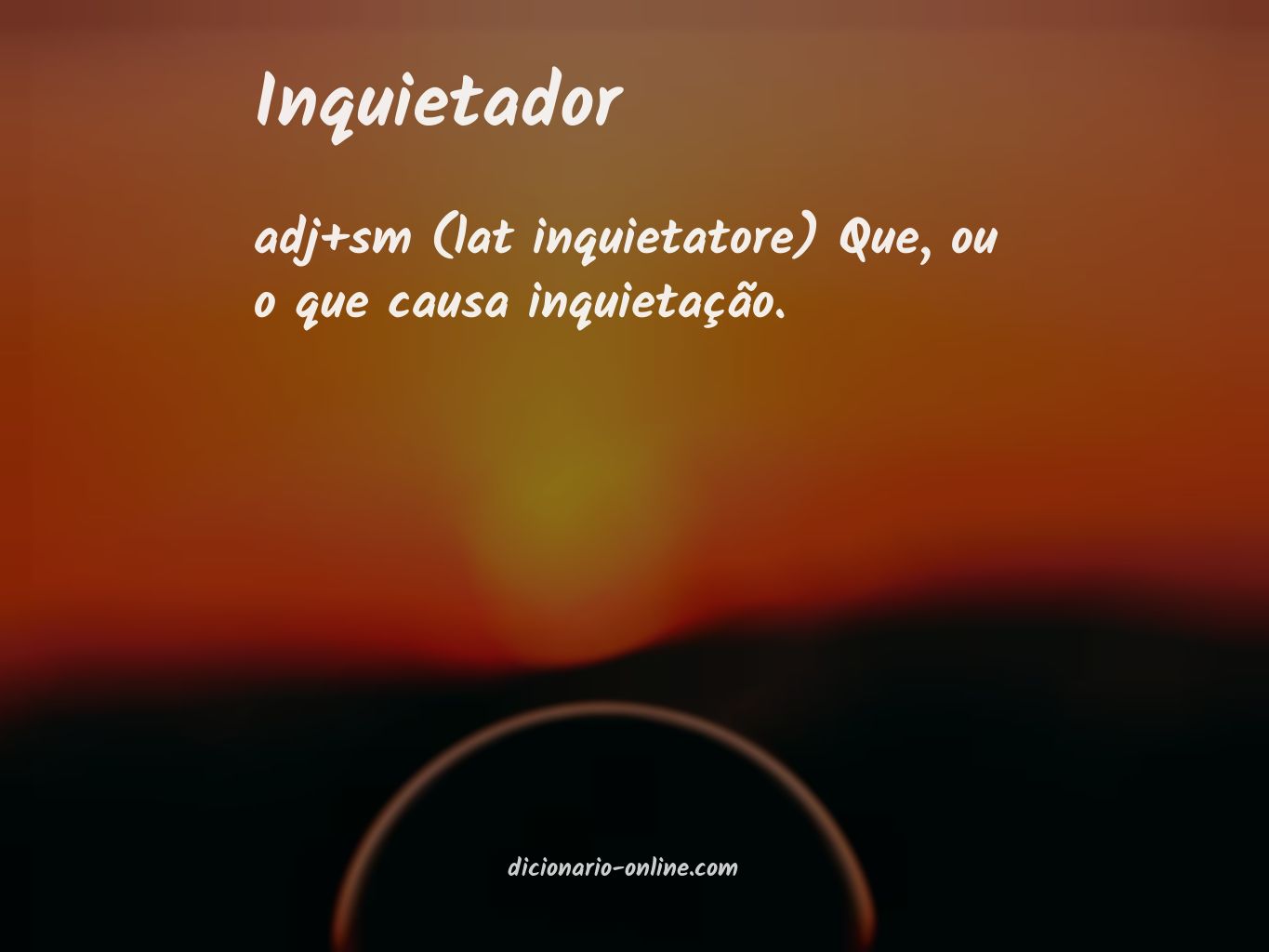 Significado de inquietador