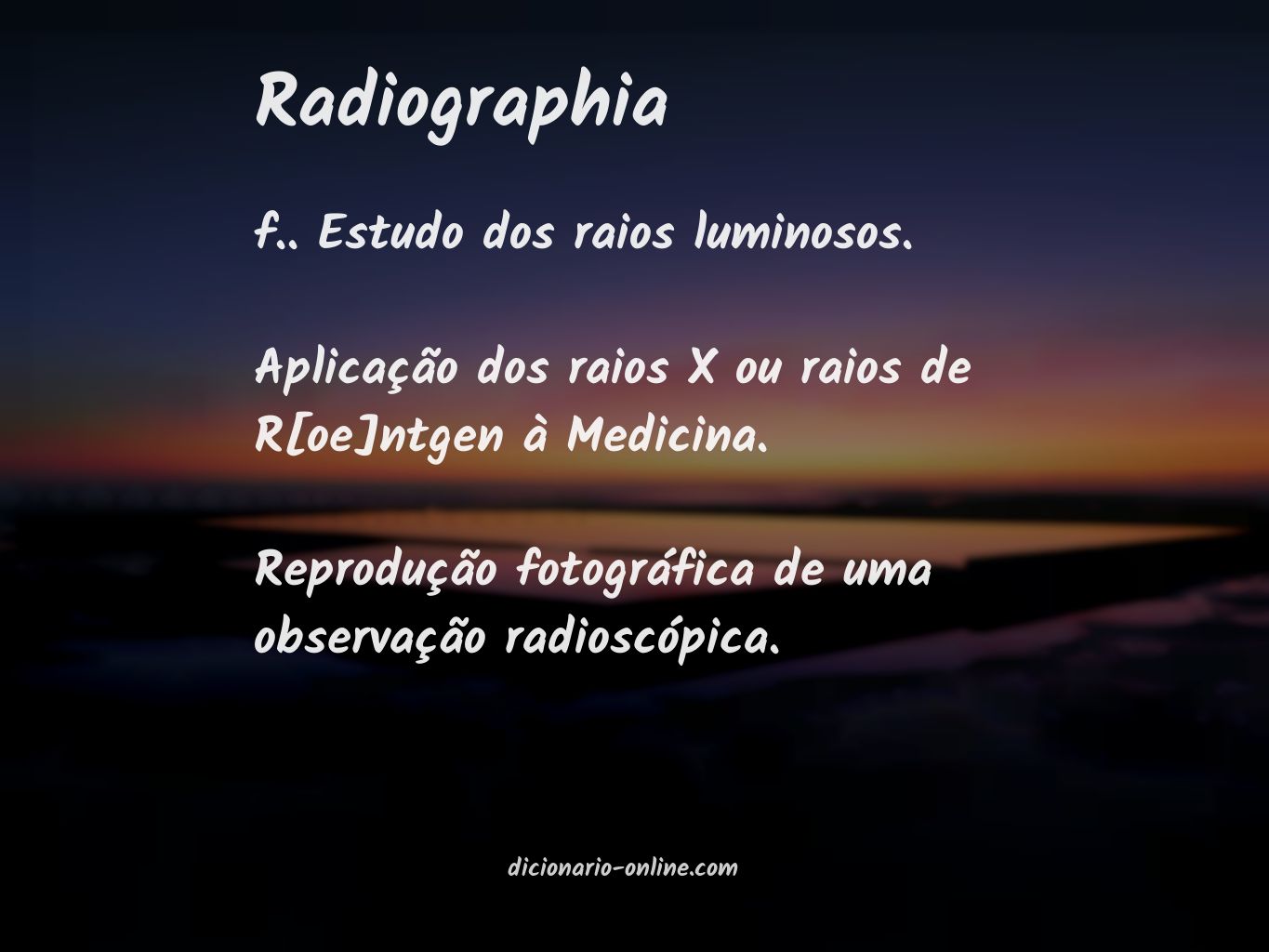 Significado de radiographia