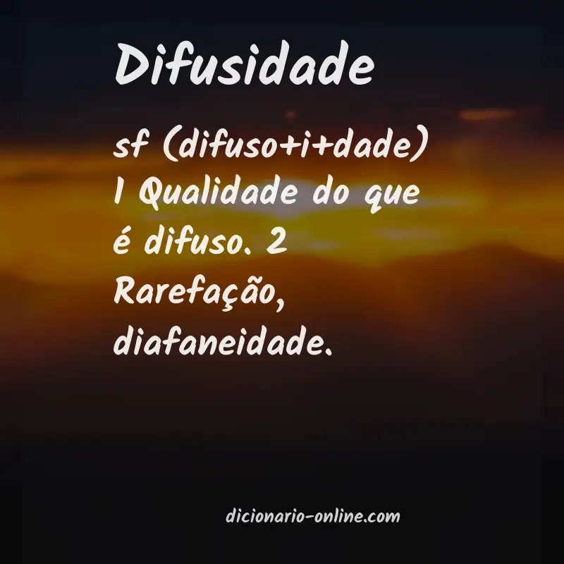 Significado de difusidade