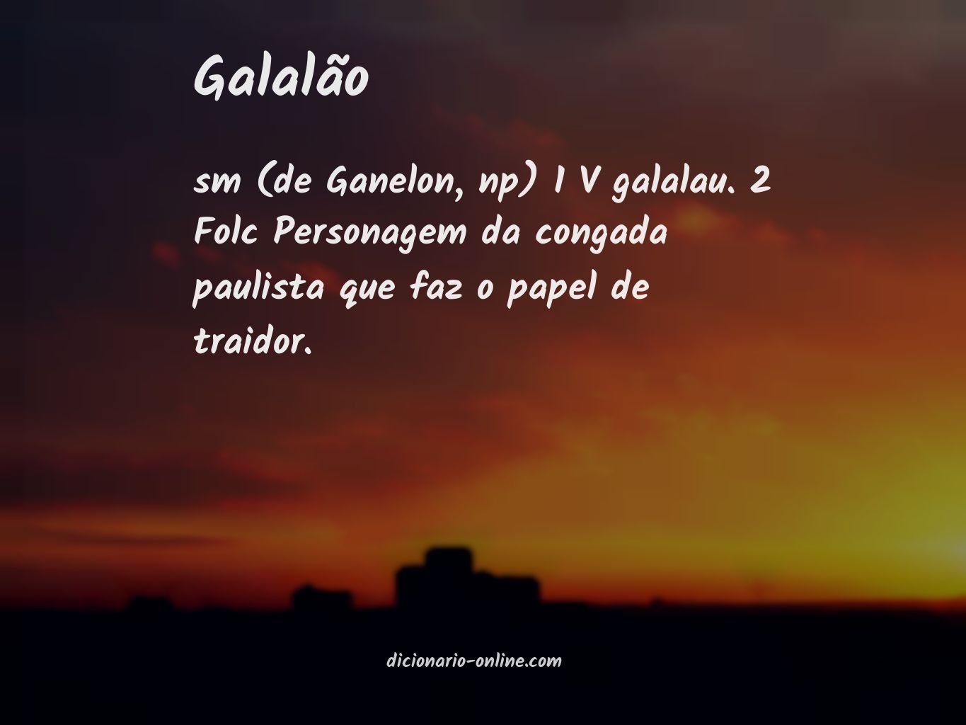 Significado de galalão