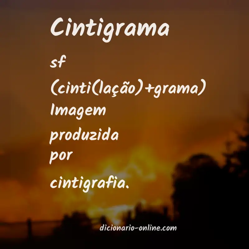 Significado de cintigrama