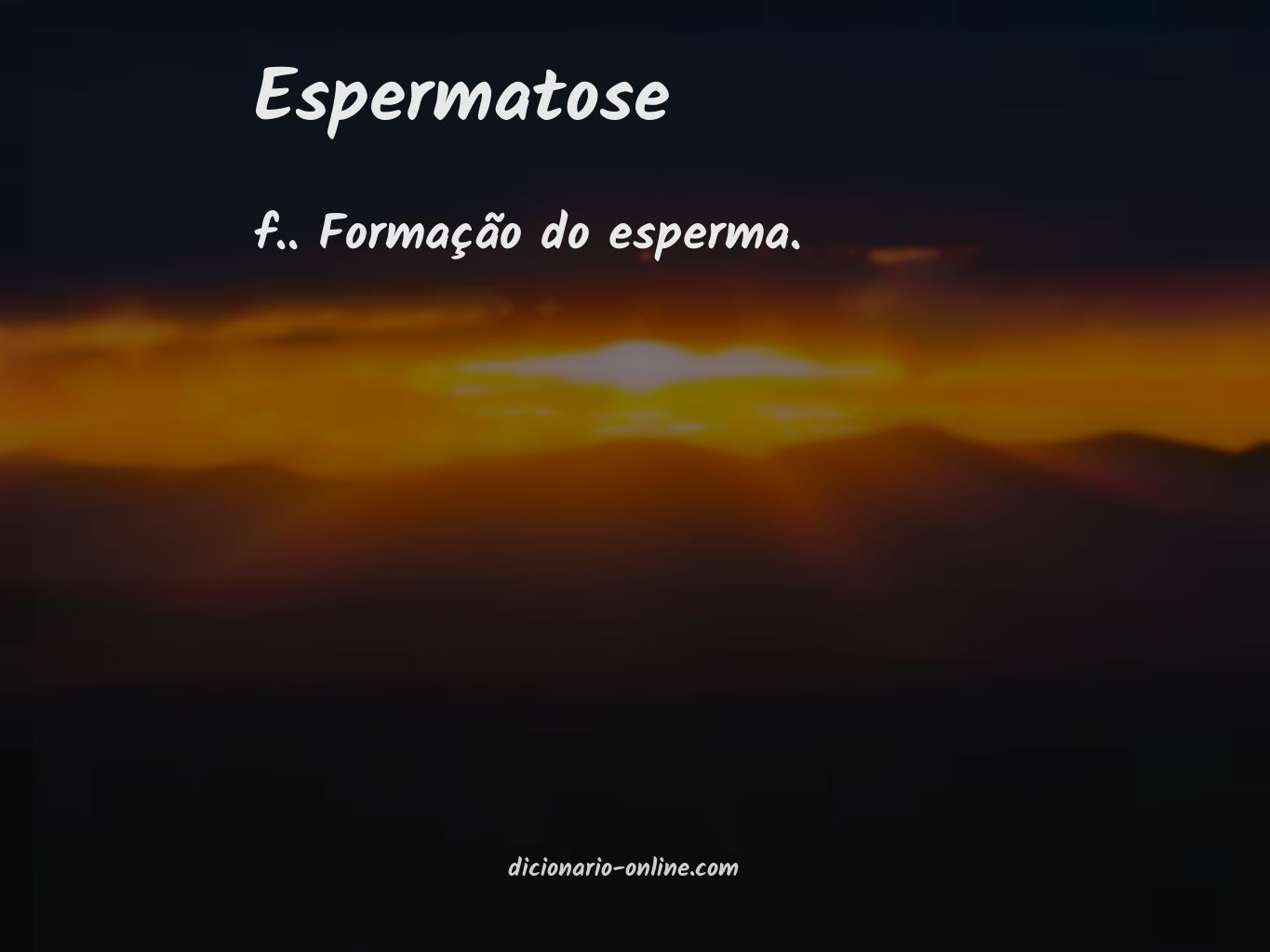 Significado de espermatose