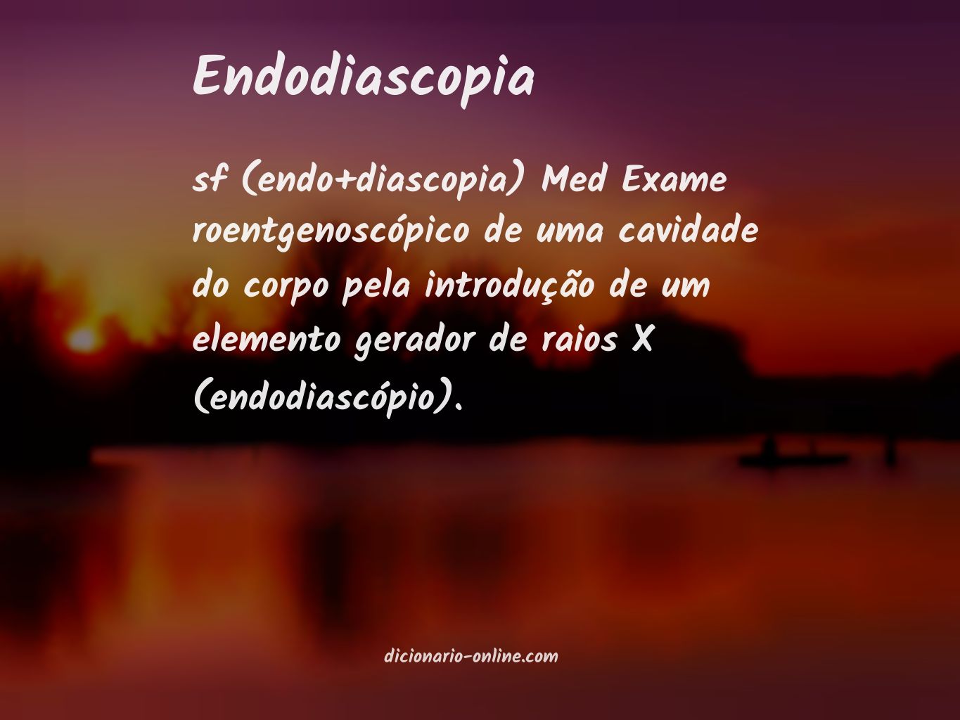 Significado de endodiascopia