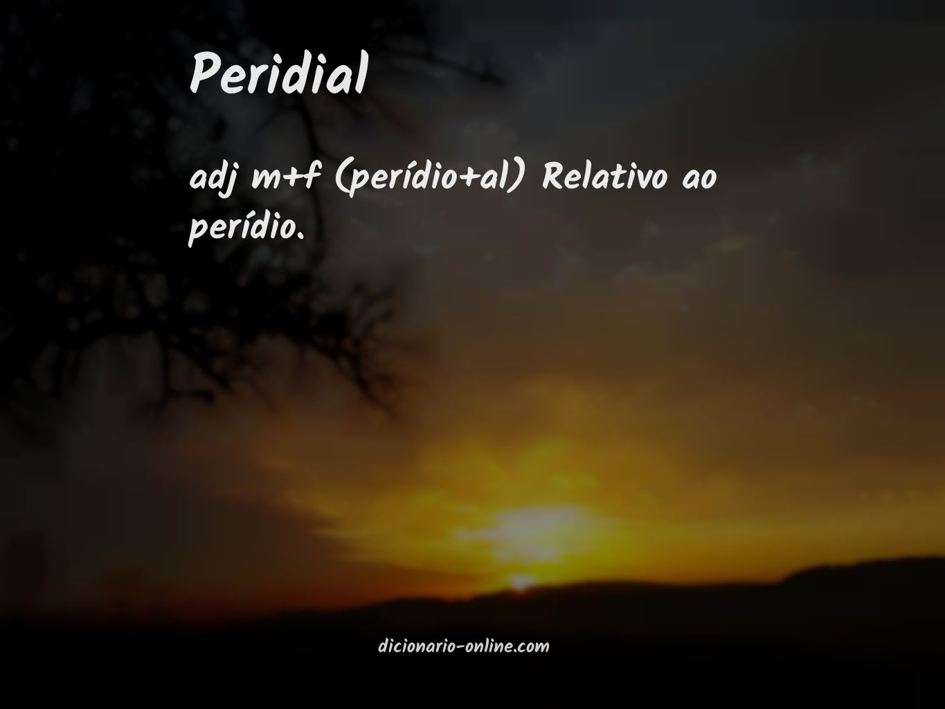 Significado de peridial