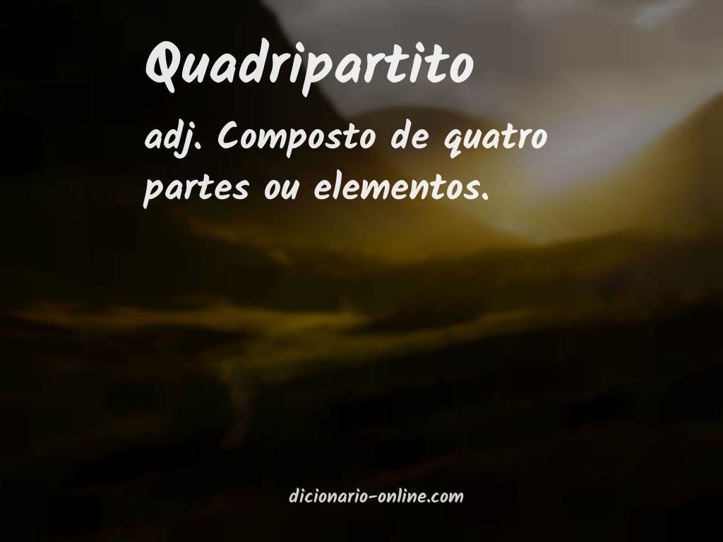 Significado de quadripartito