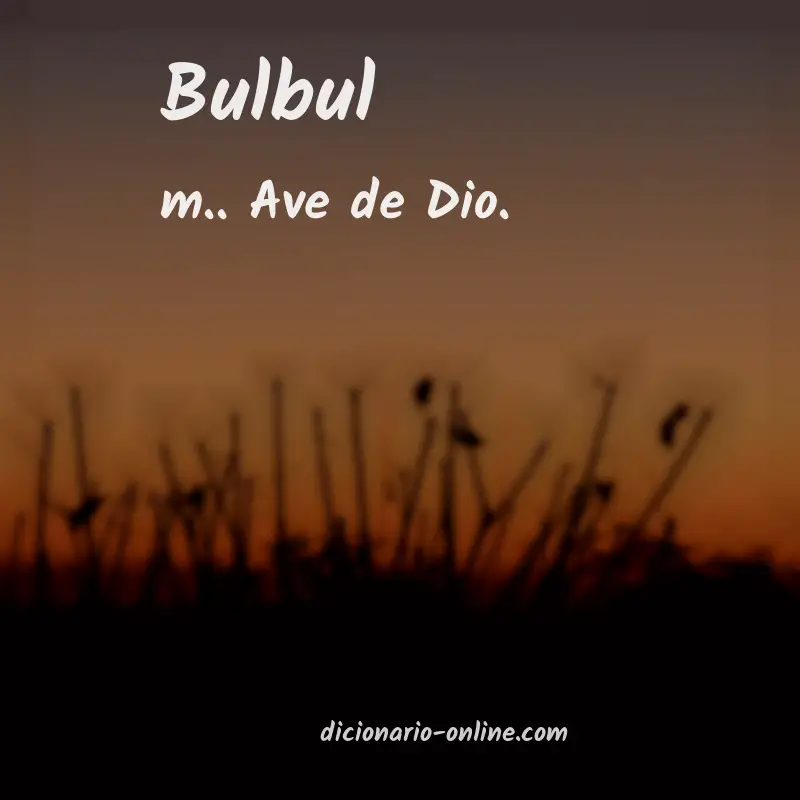 Significado de bulbul