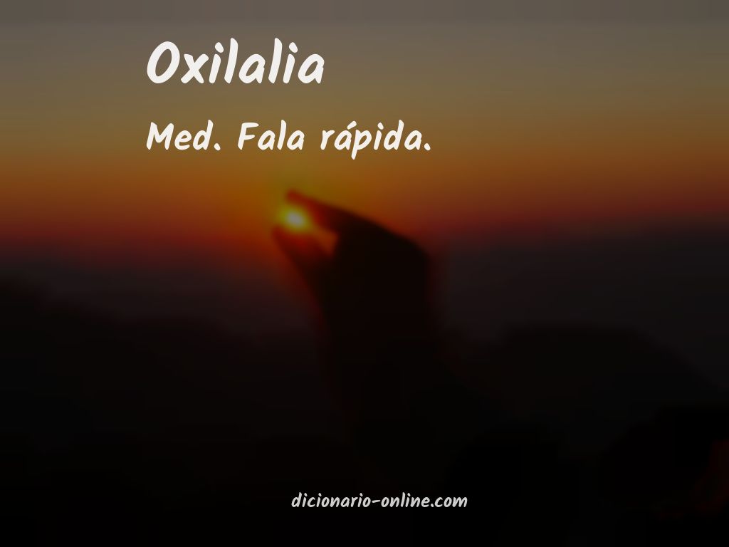 Significado de oxilalia