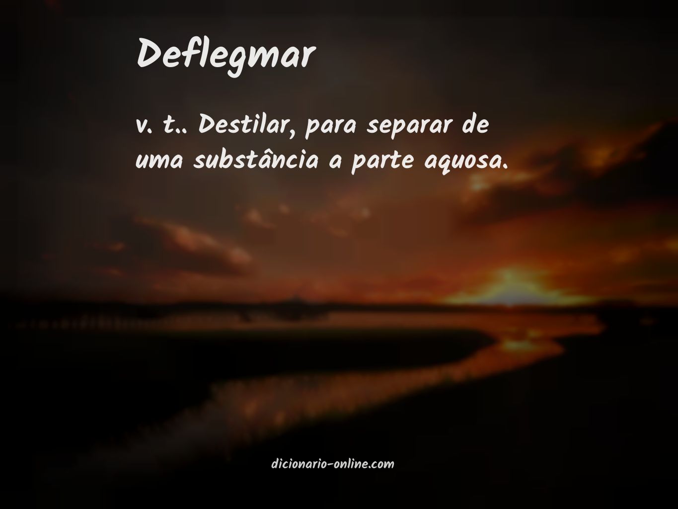 Significado de deflegmar