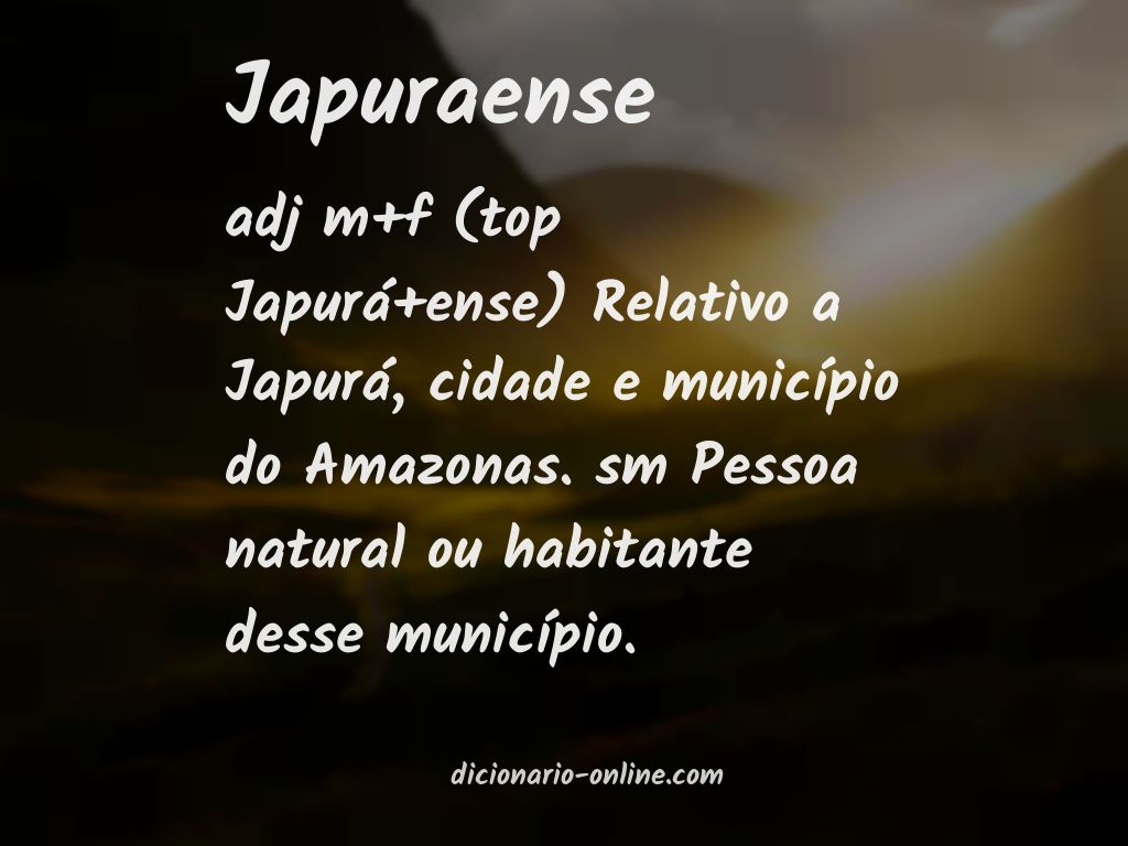 Significado de japuraense