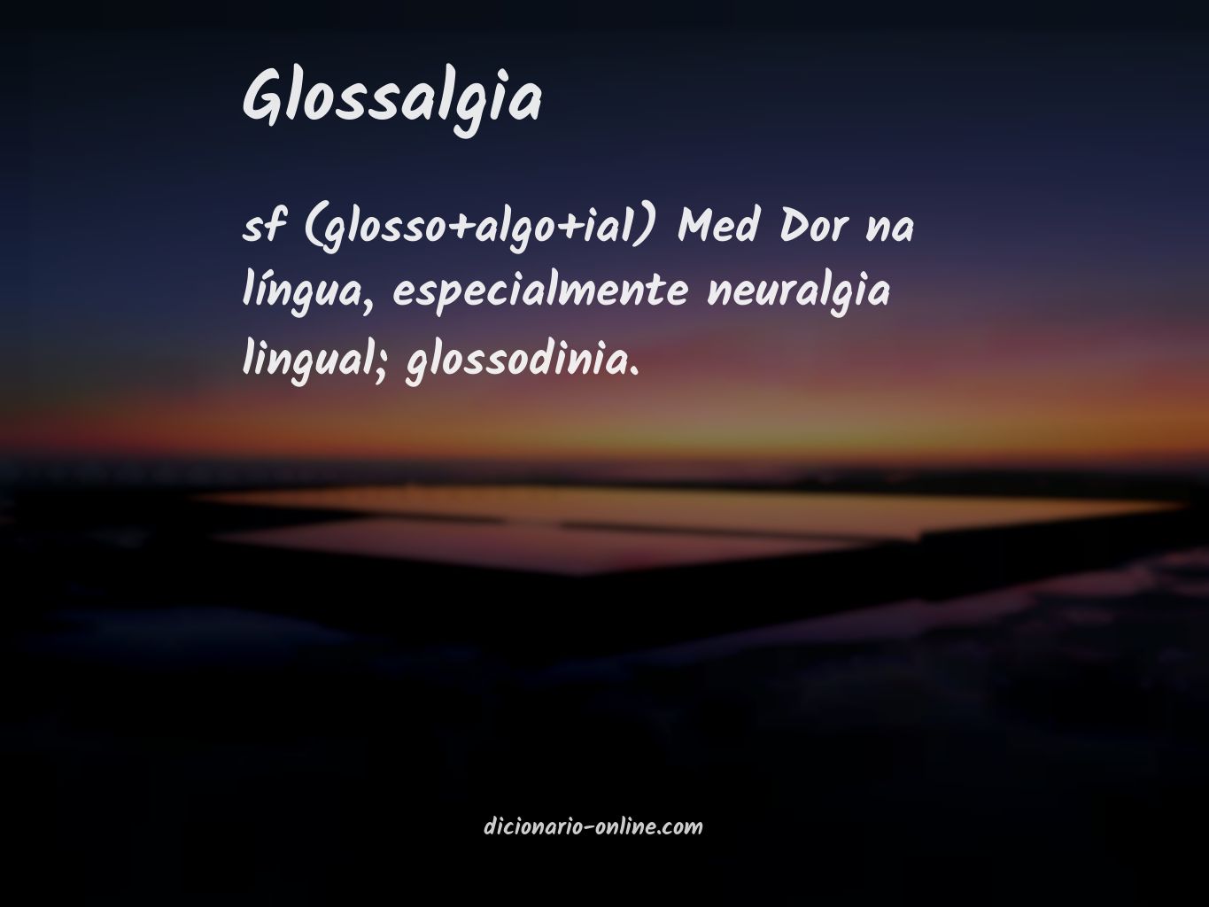 Significado de glossalgia