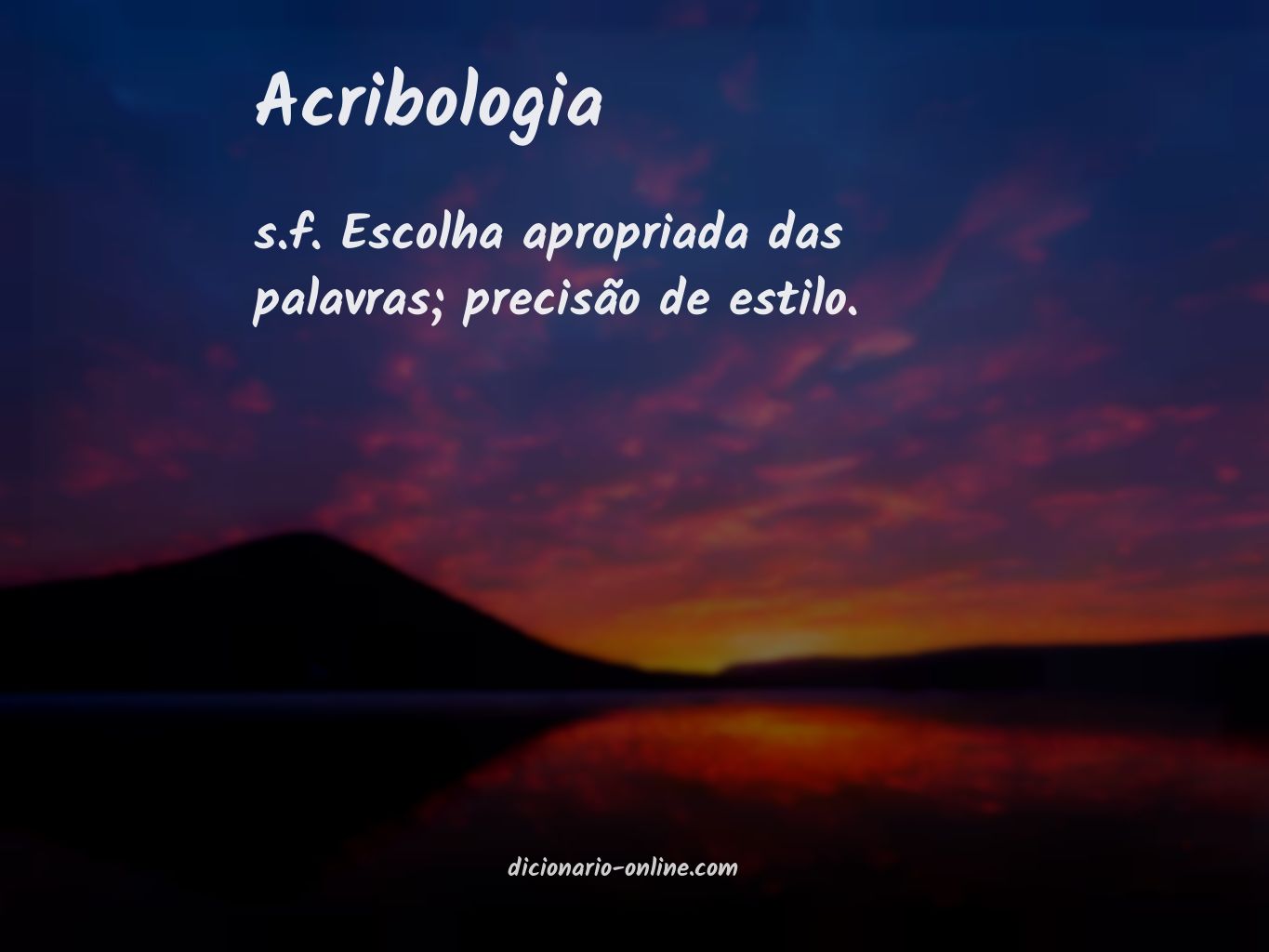 Significado de acribologia