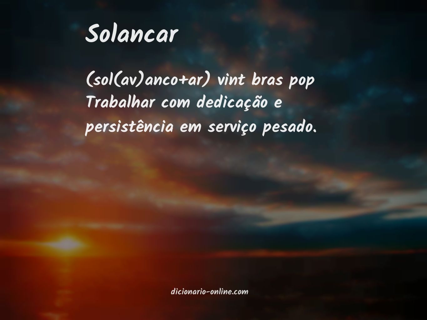 Significado de solancar