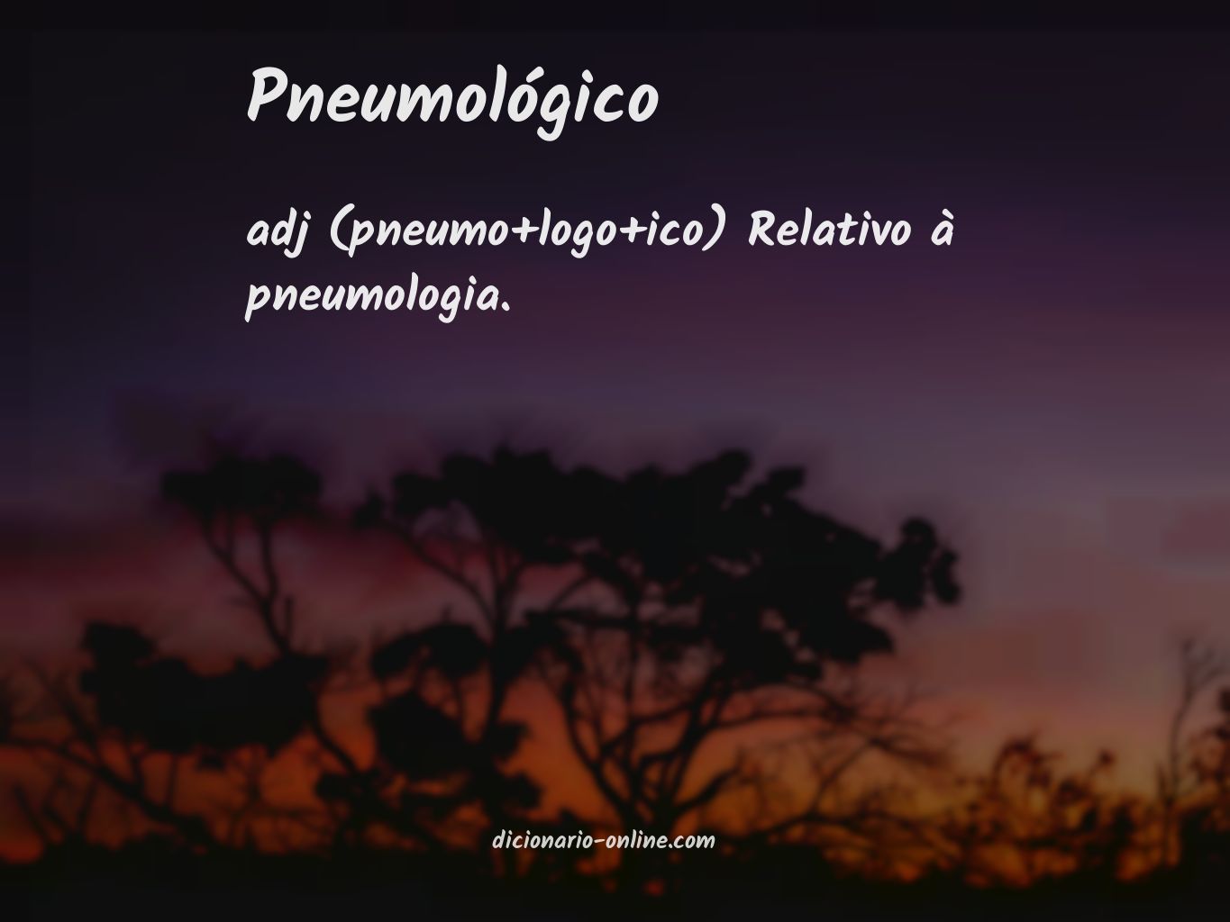 Significado de pneumológico