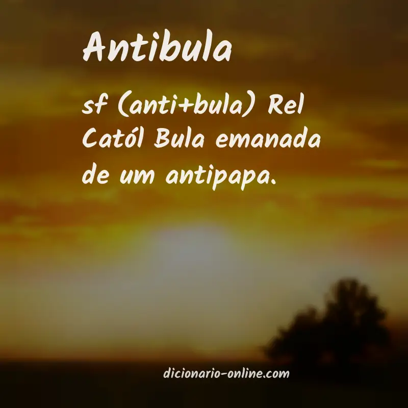 Significado de antibula