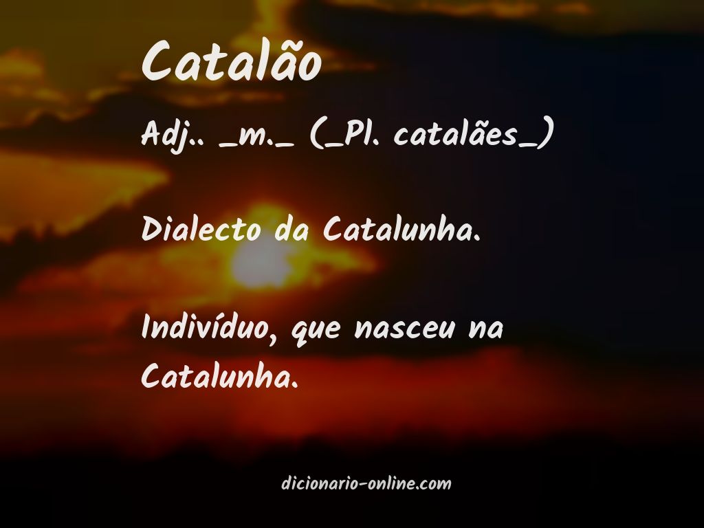 Significado de catalão