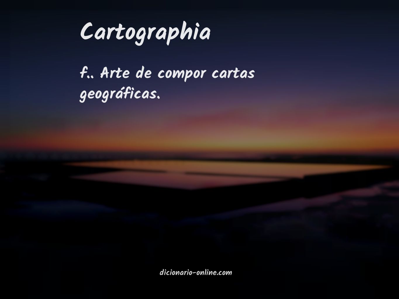 Significado de cartographia