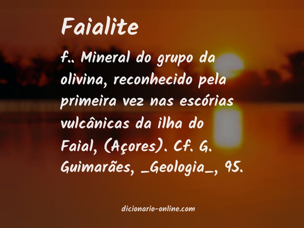 Significado de faialite