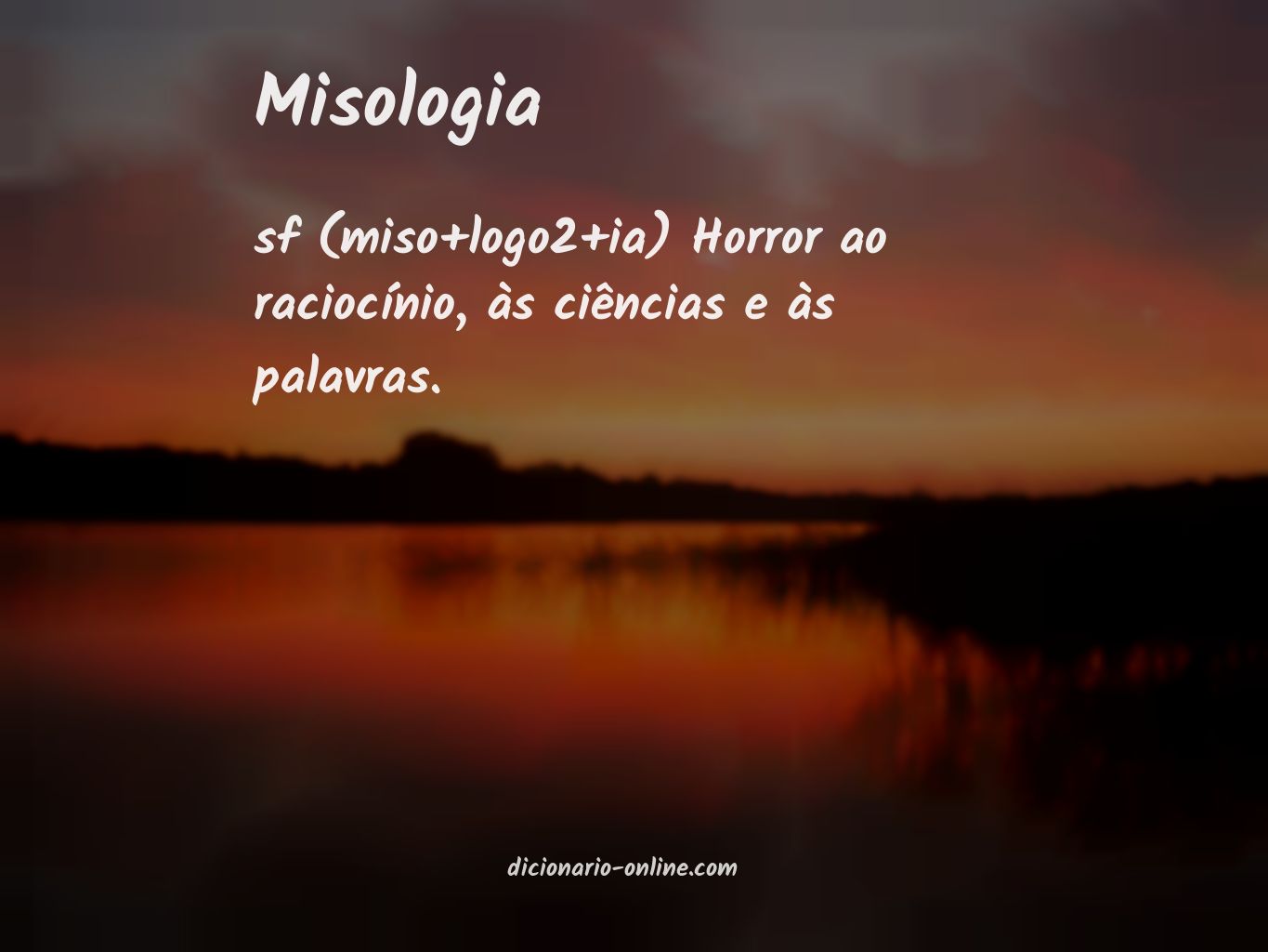 Significado de misologia