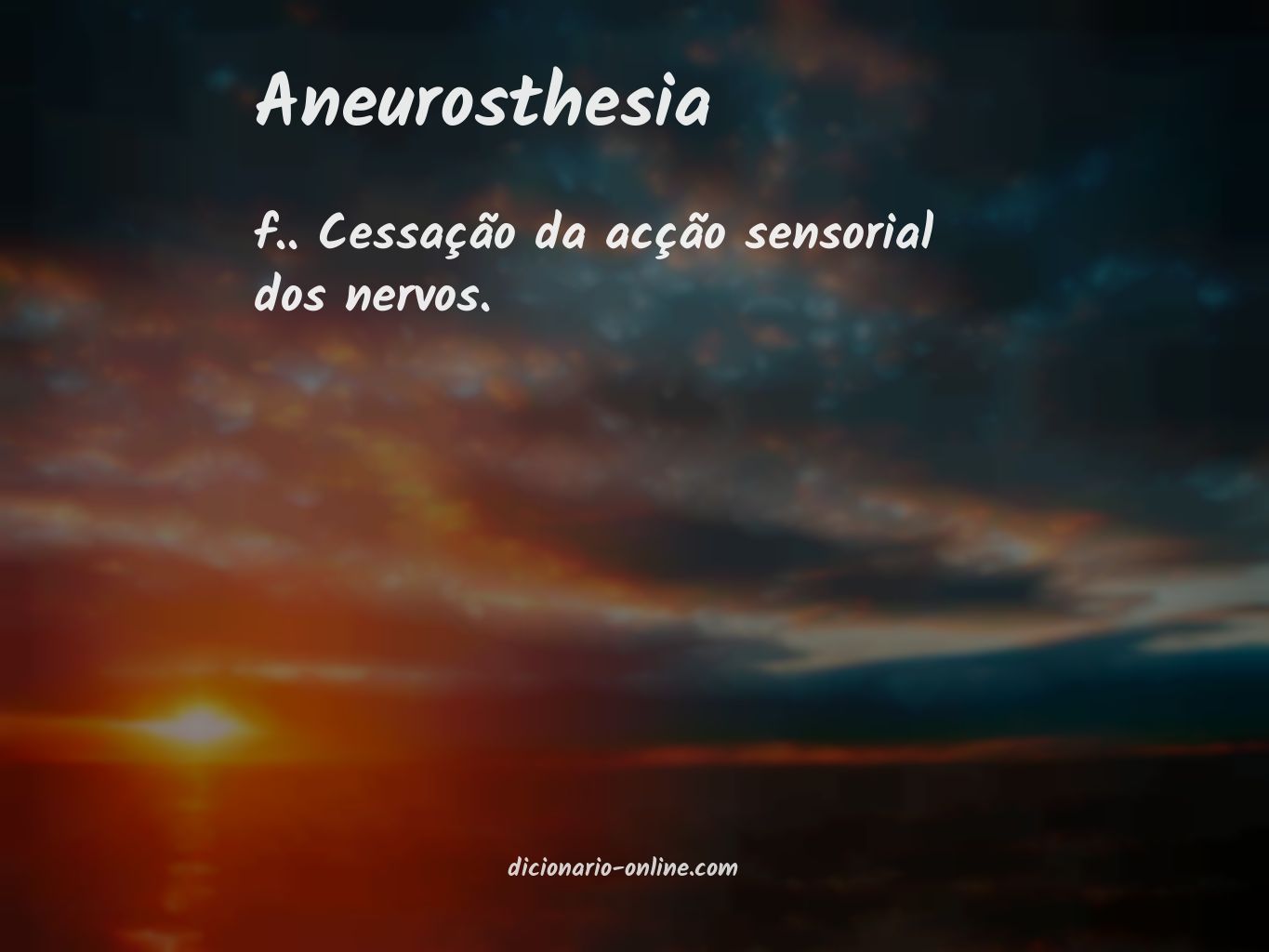 Significado de aneurosthesia