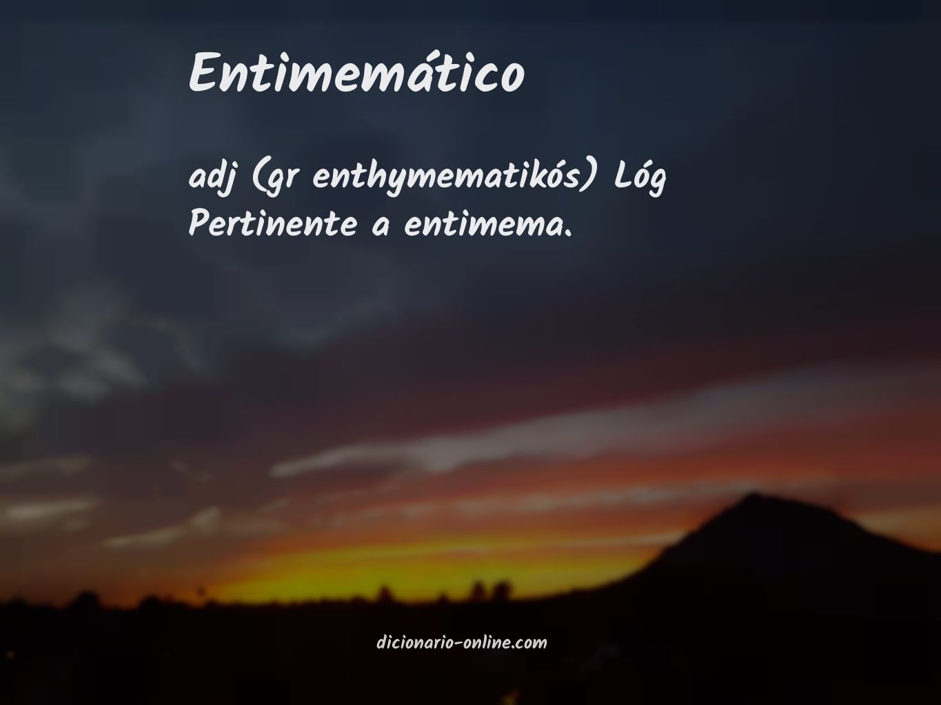 Significado de entimemático