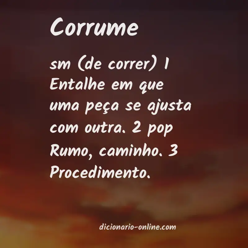 Significado de corrume