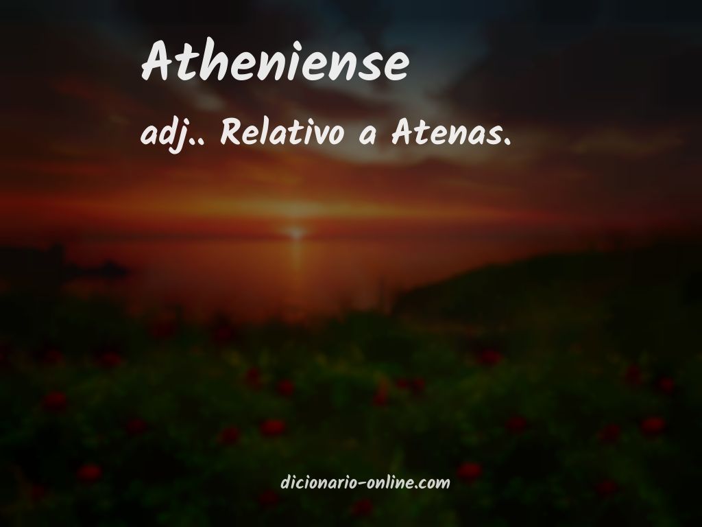 Significado de atheniense