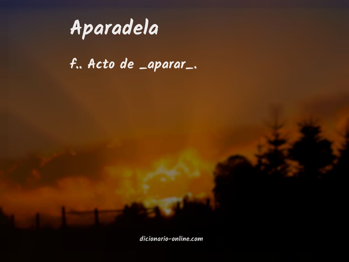 Significado de aparadela