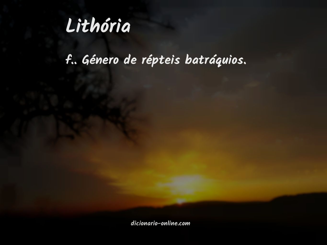 Significado de lithória