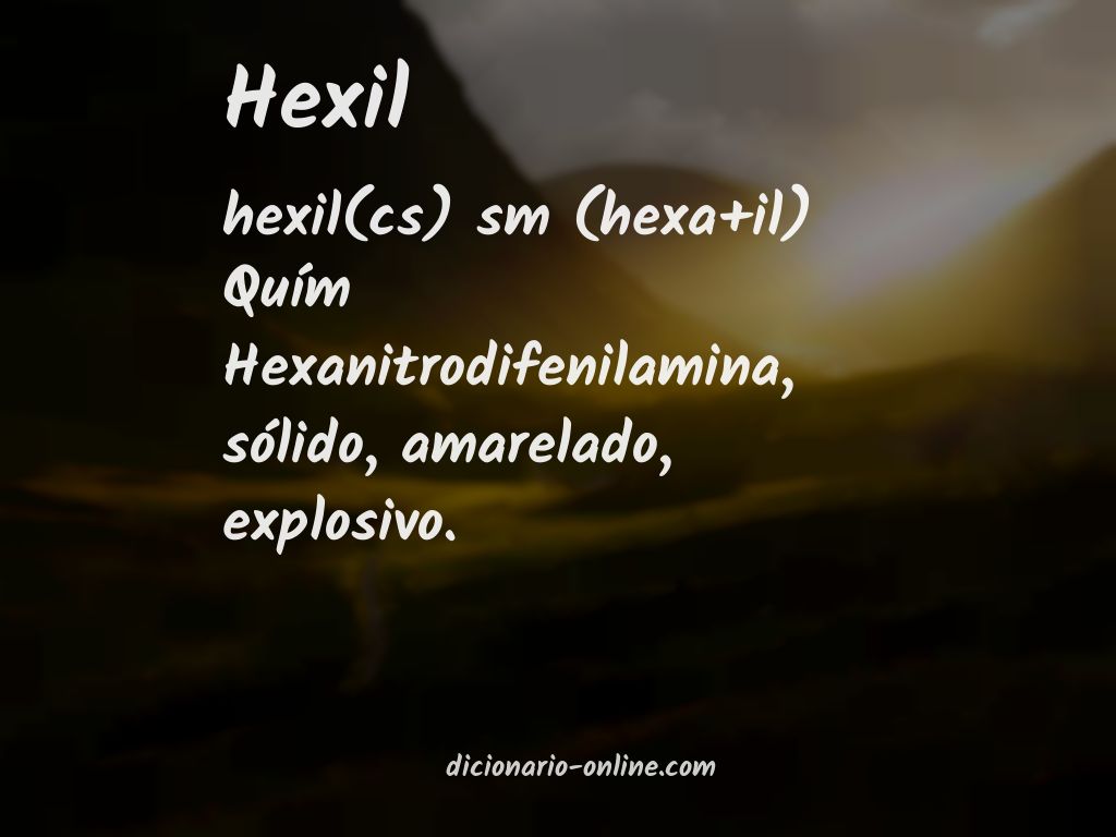 Significado de hexil