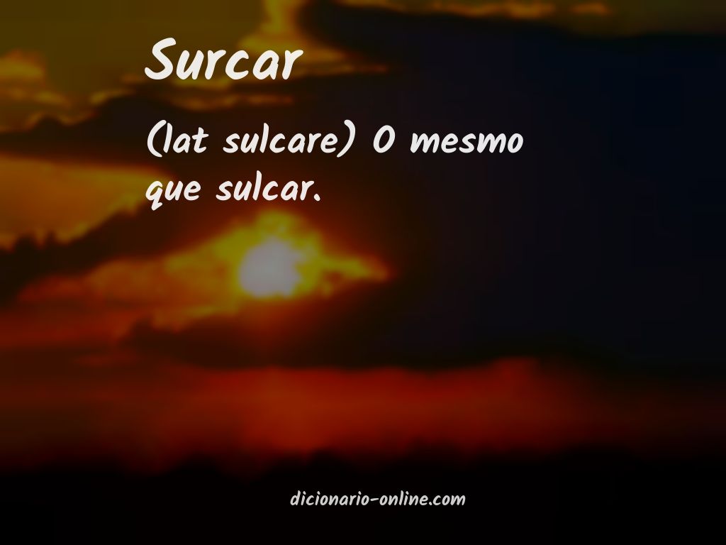 Significado de surcar