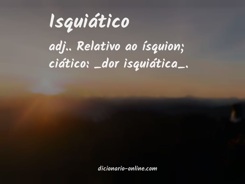 Significado de isquiático